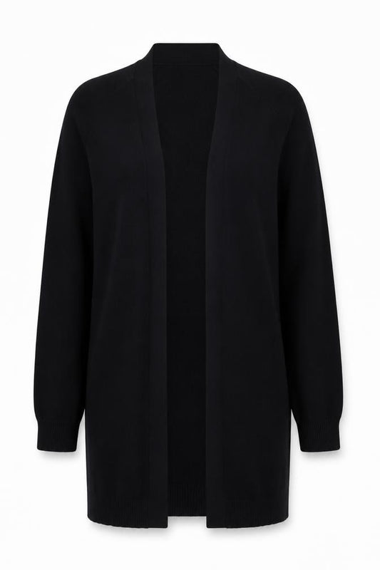 89th & Madison Women’s Blue L Longline Open Knit Cardigan