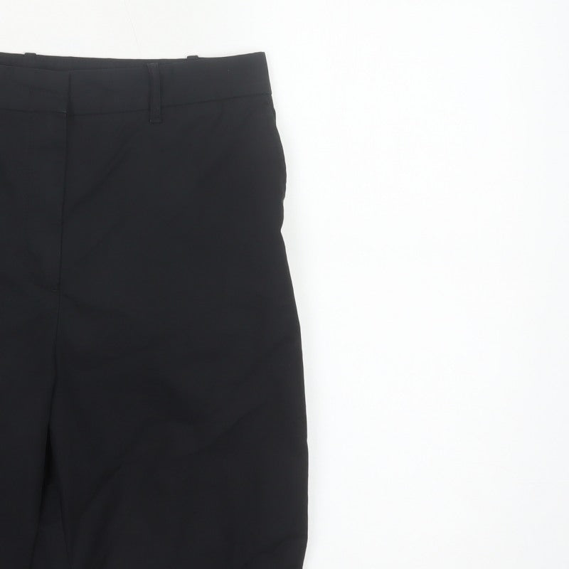 Marks and Spencer Women Black Size 12 Bermuda Tailored Work Shorts