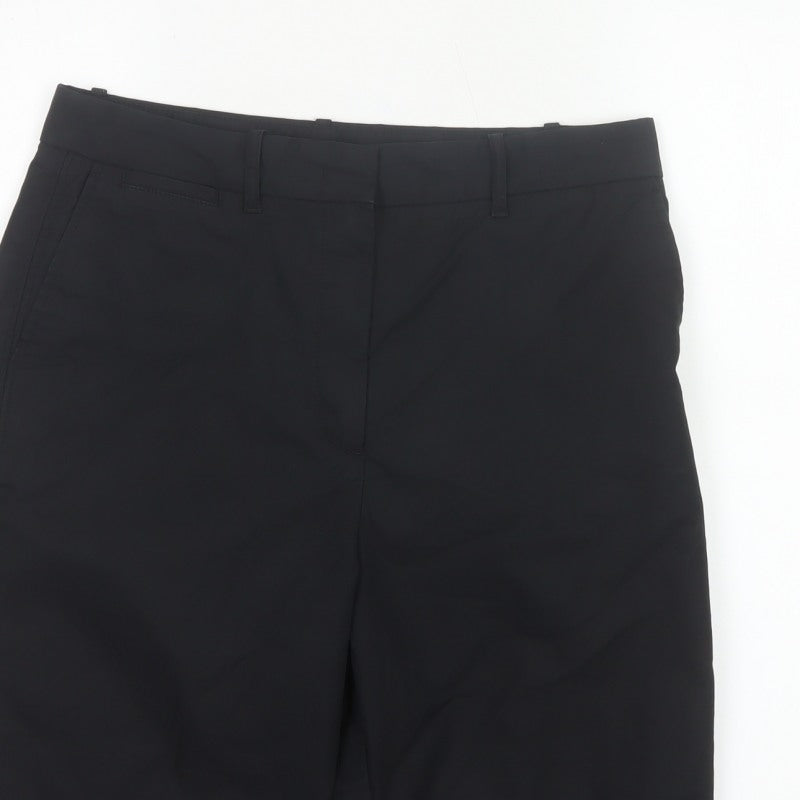 Marks and Spencer Women Black Size 12 Bermuda Tailored Work Shorts