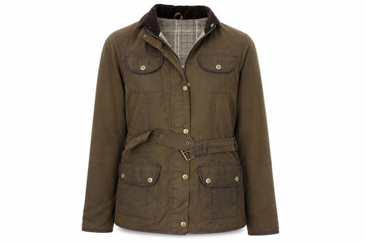 Elveden Squire Women’s Brown UK 8 Waxed Cotton Military Jacket