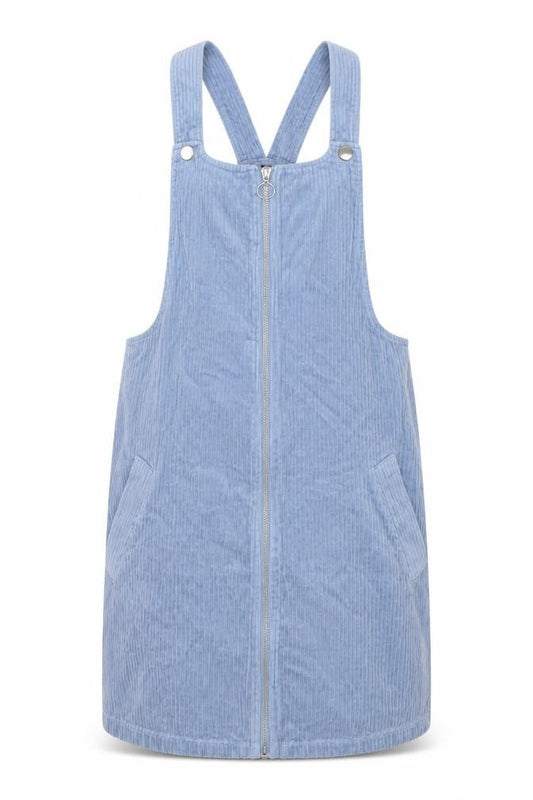New Look Women Blue UK 12 Corduroy Zip Pinafore Mini Dress
