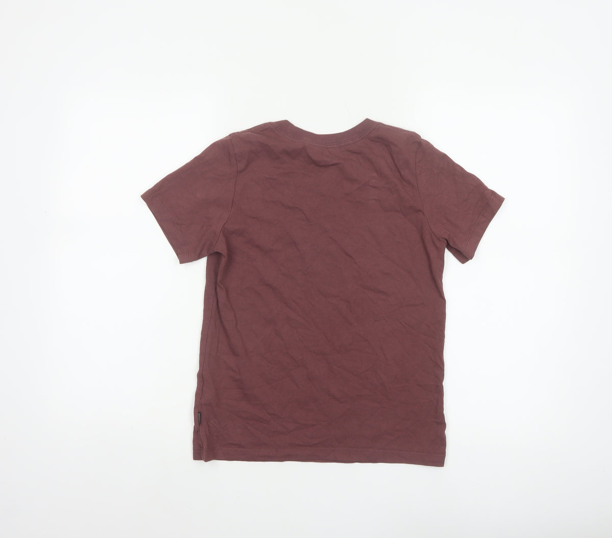 Converse Boys Brown XS Logo Graphic Print Basic Short Sleeve T-Shirt