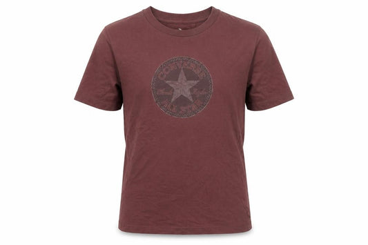 Converse Boys Brown XS Logo Graphic Print Basic Short Sleeve T-Shirt