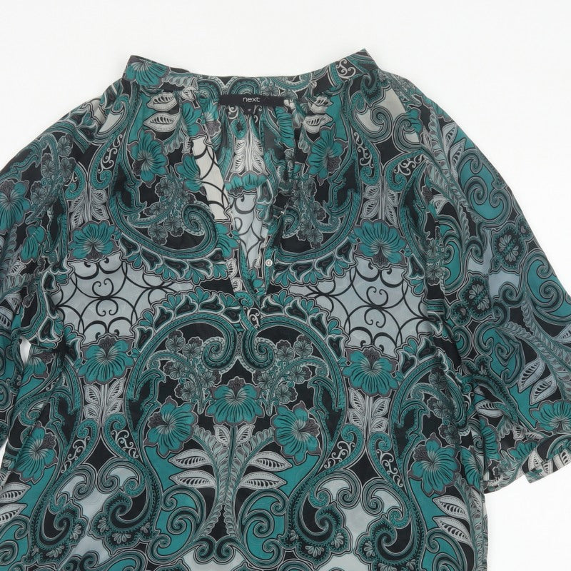 Next Women’s Multicoloured Size 12 Paisley Kimono Sleeve Blouse