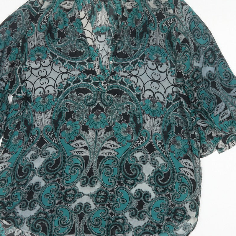 Next Women’s Multicoloured Size 12 Paisley Kimono Sleeve Blouse