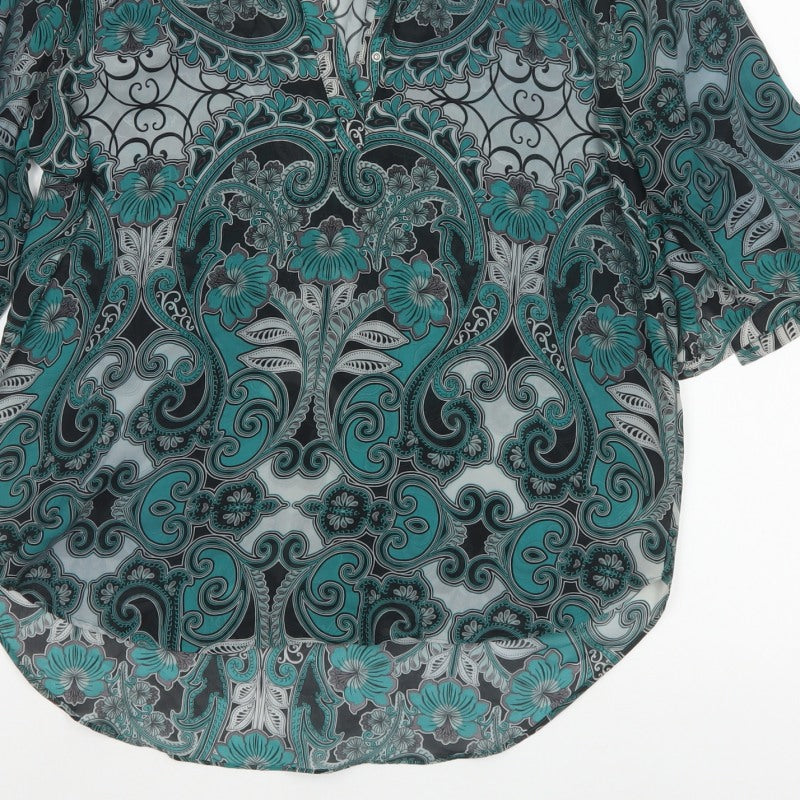 Next Women’s Multicoloured Size 12 Paisley Kimono Sleeve Blouse