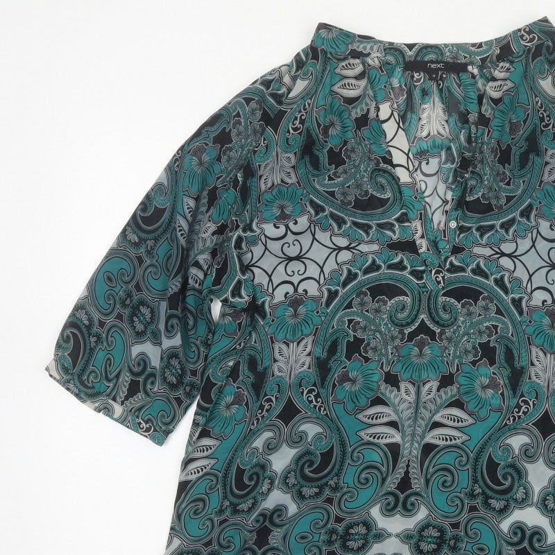 Next Women’s Multicoloured Size 12 Paisley Kimono Sleeve Blouse