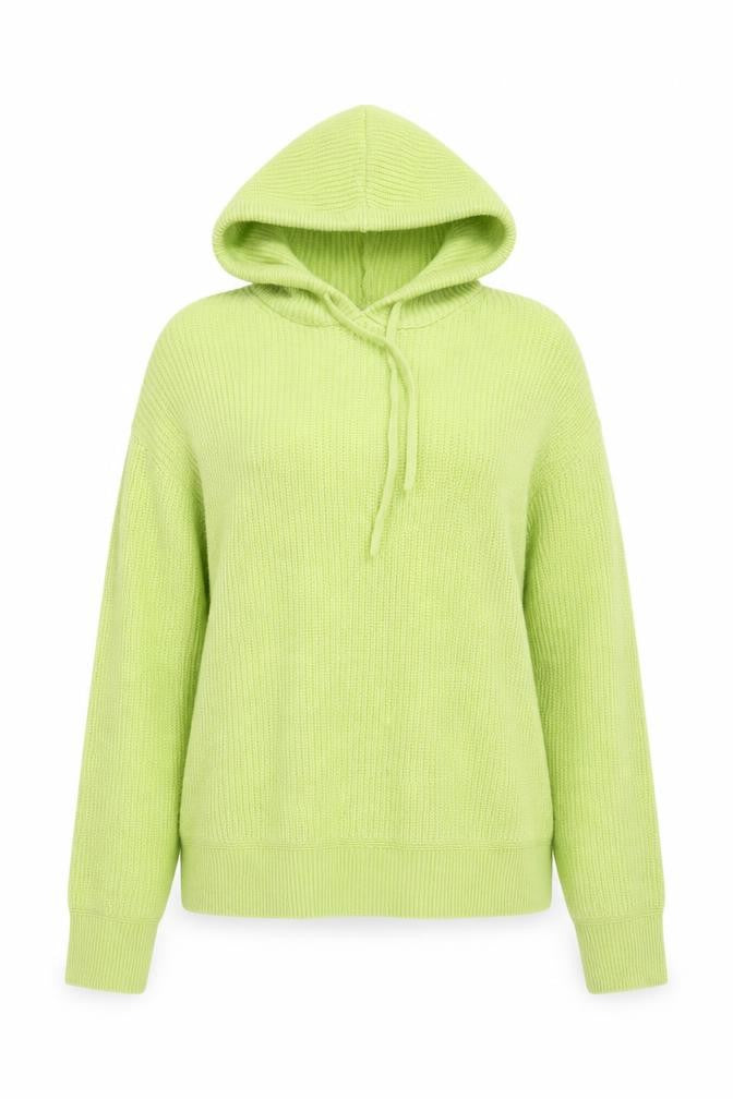 Marks and Spencer Women Green M Hooded Knit Pullover Jumper