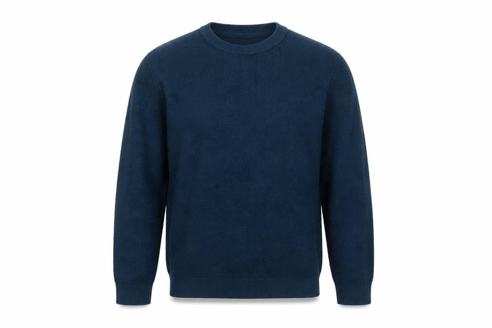 Reiss Men’s Blue Chunky Knit Crew Neck Pullover Jumper Size S