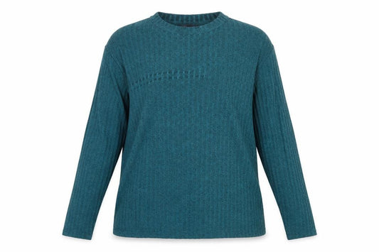 Marks and Spencer Women Green UK 14 Basic Knit Long Sleeve T-Shirt