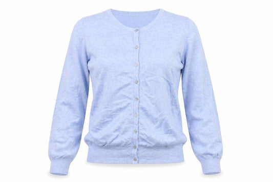 Nutmeg Women Blue Size 14 Viscose Knit Button Front Cardigan