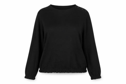 Wallis Petite Women’s Black UK 14 Button Shoulder Mock Neck Knit Jumper