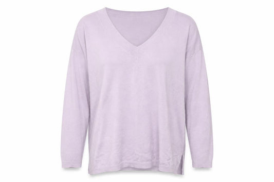 MNG Women’s Purple XL V-Neck Lightweight Knit Jumper
