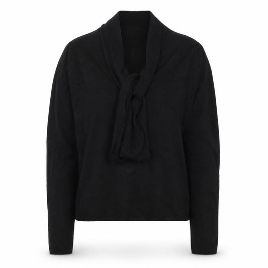 Zara Women’s Black UK 12 Tie Front Knit Cardigan Long Sleeve
