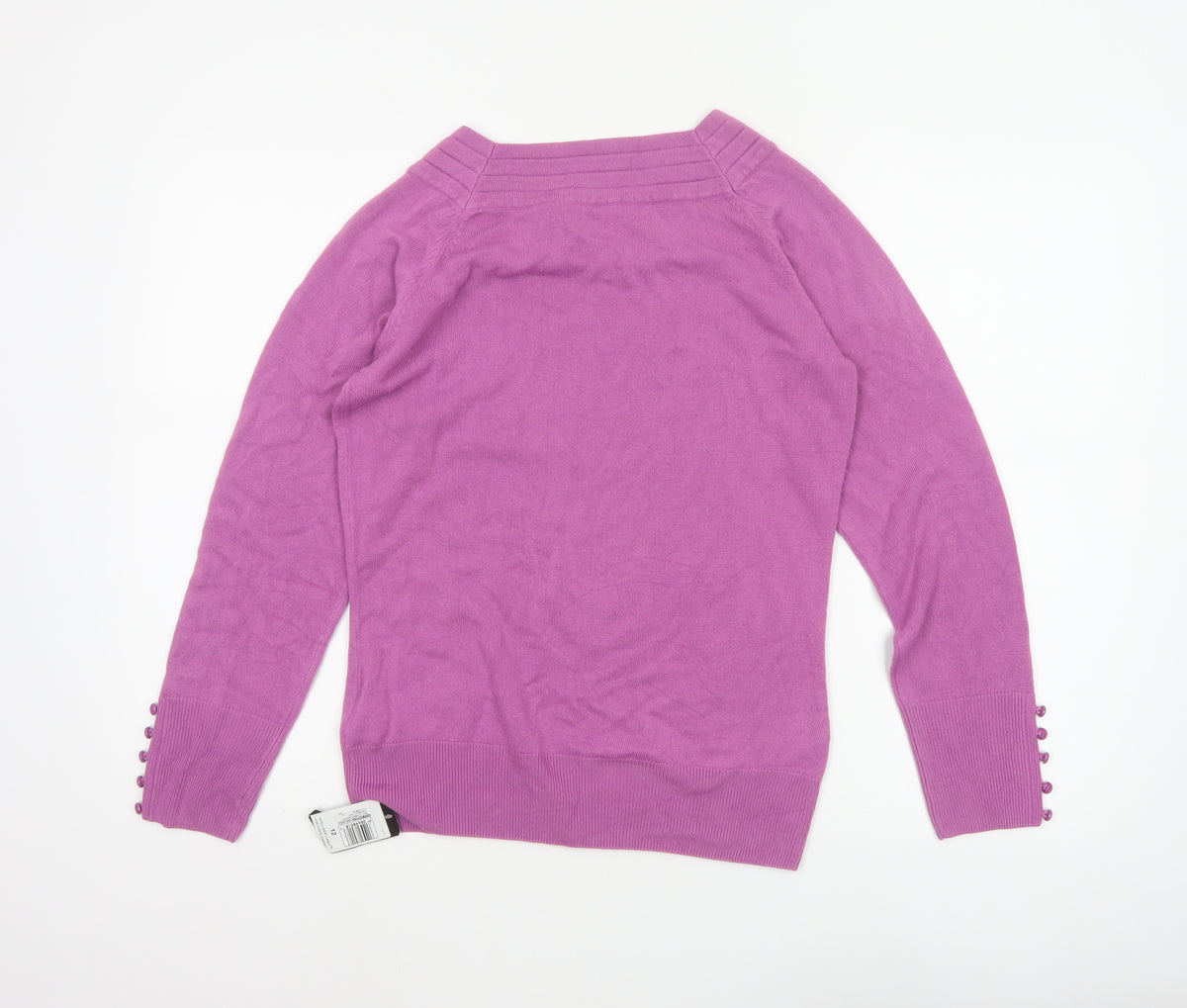 Marks & Spencer Women Pink UK 12 Cowl Neck Button Cuff Jumper