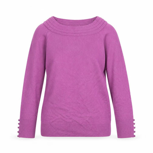 Marks & Spencer Women Pink UK 12 Cowl Neck Button Cuff Jumper