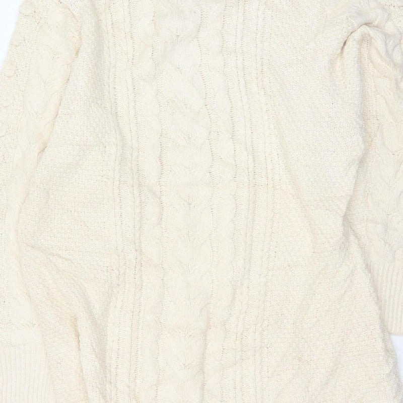 H&M Women’s Ivory UK 22 Cable Knit Oversized Pullover Jumper