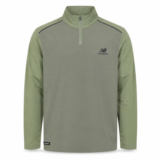New Balance Men's Green M 1/4 Zip Long Sleeve Running Training Top