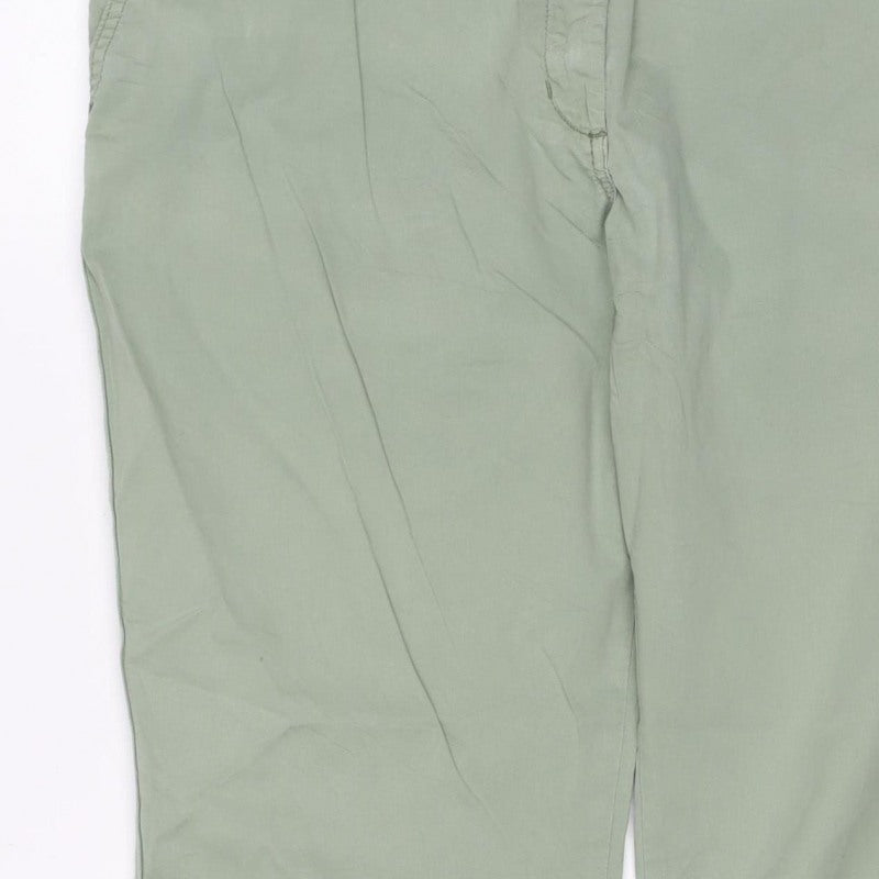 Marks & Spencer Women Green Size 16 Cargo Straight Trousers