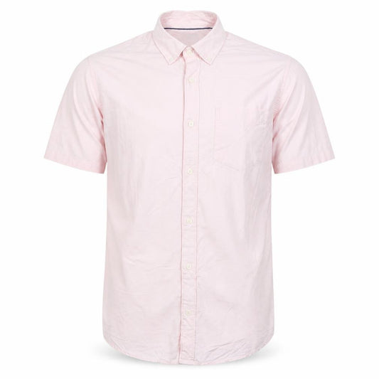 Marks and Spencer Men Pink S Regular Fit Cotton Button Down Shirt