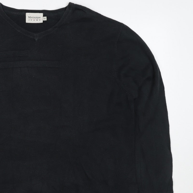 Matinique Jeans Men's Black M Pullover Crew Neck Knit Jumper Logo