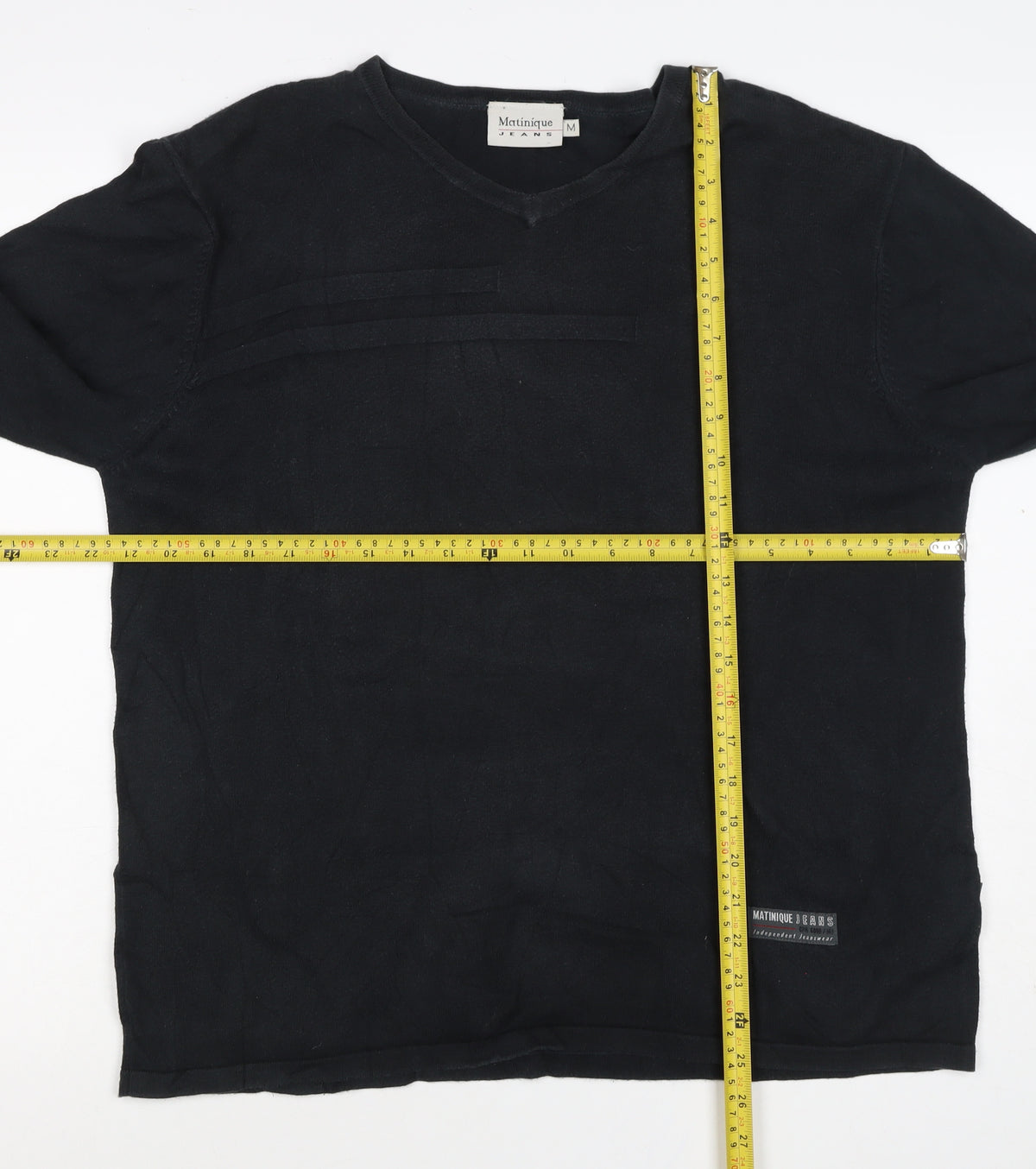 Matinique Jeans Men's Black M Pullover Crew Neck Knit Jumper Logo