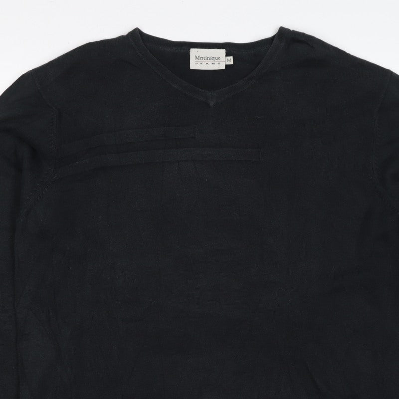 Matinique Jeans Men's Black M Pullover Crew Neck Knit Jumper Logo