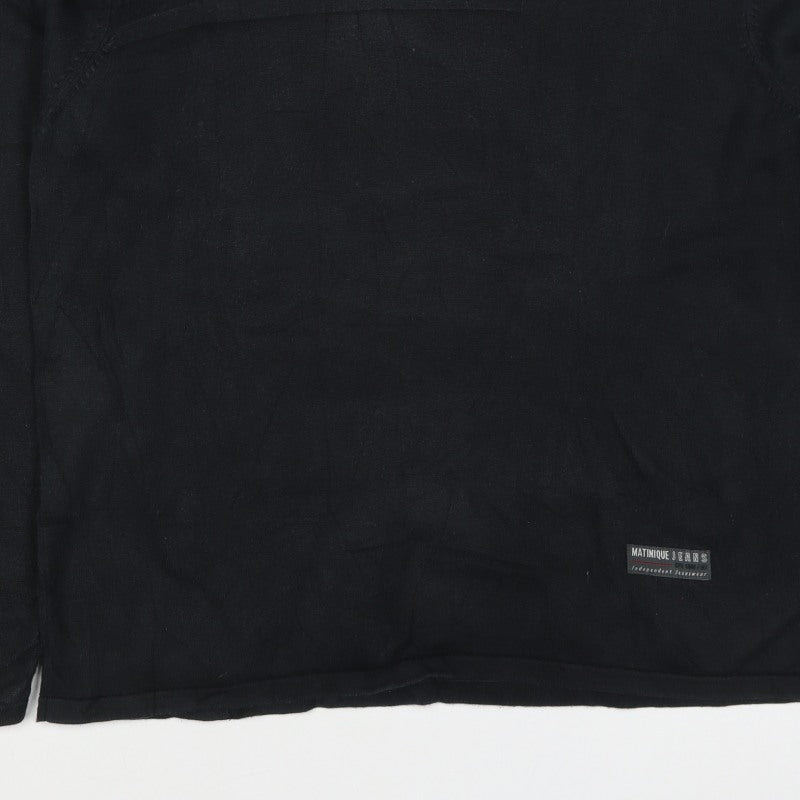 Matinique Jeans Men's Black M Pullover Crew Neck Knit Jumper Logo