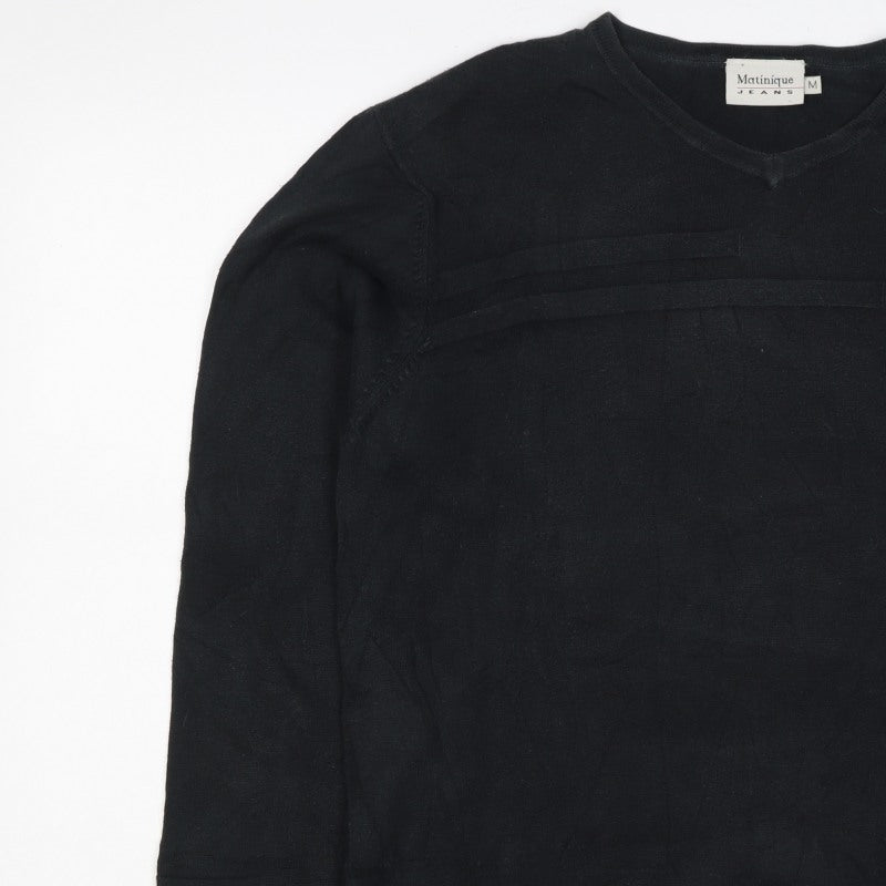 Matinique Jeans Men's Black M Pullover Crew Neck Knit Jumper Logo