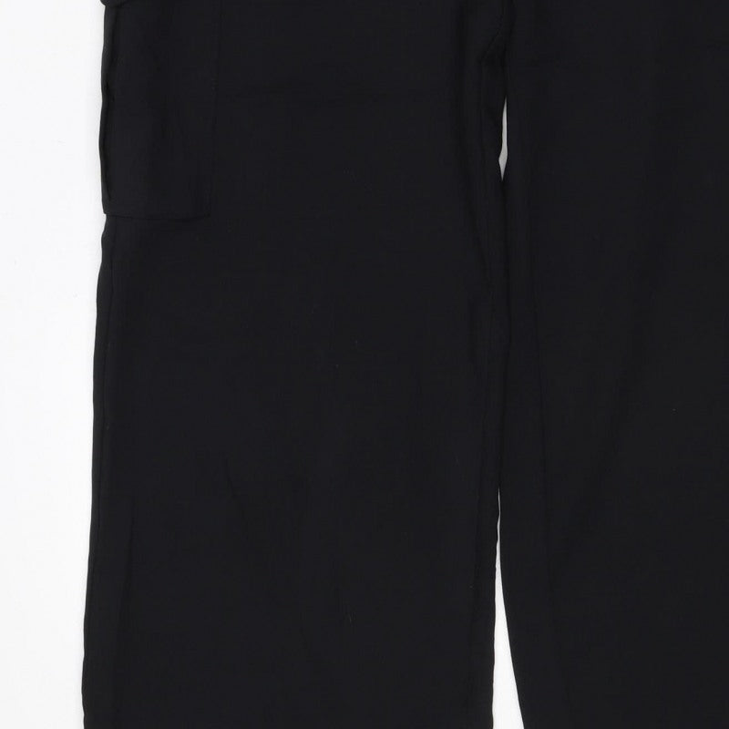 Marks and Spencer Women Black UK 10 Short Bootcut Work Trousers