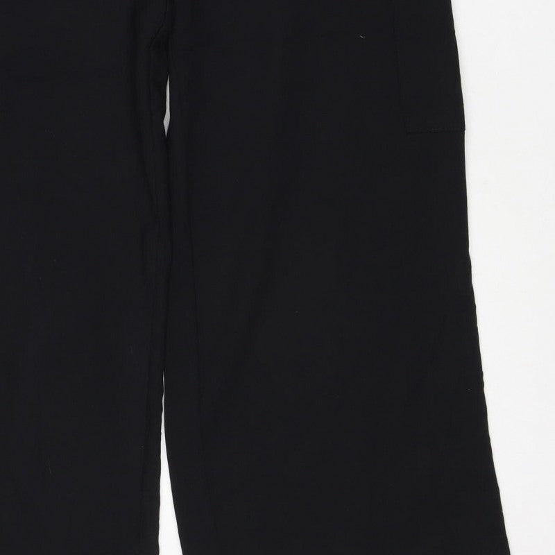 Marks and Spencer Women Black UK 10 Short Bootcut Work Trousers