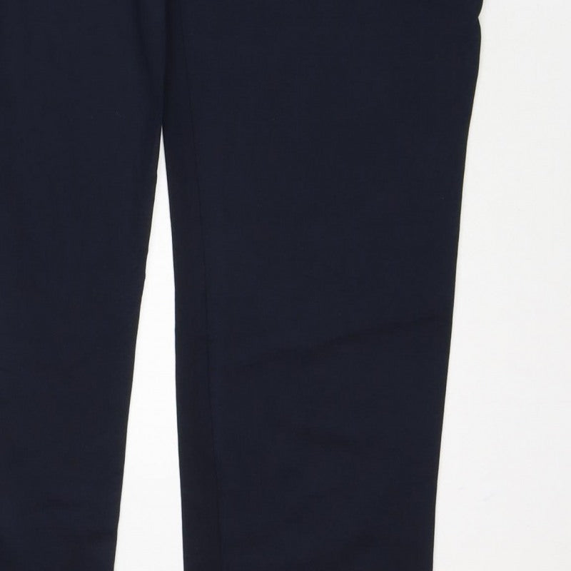 Marks and Spencer Men's Blue L Long Jogger Sweatpants Drawstring Zip Pocket