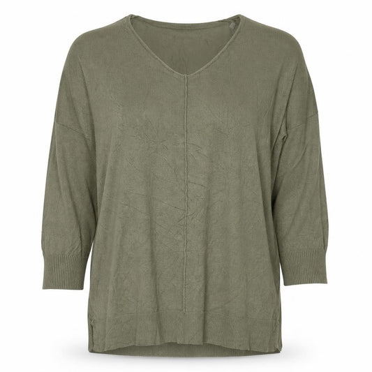 Apricot Women Green V-Neck Long Sleeve Knit Jumper UK 8