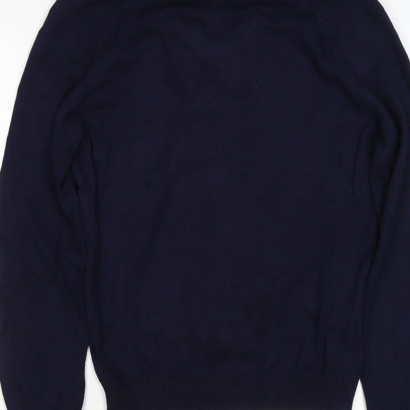 Glenmuir Men's Navy Cotton V-Neck Pullover Jumper Size S Golf Classic