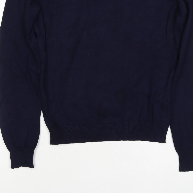 Glenmuir Men's Navy Cotton V-Neck Pullover Jumper Size S Golf Classic