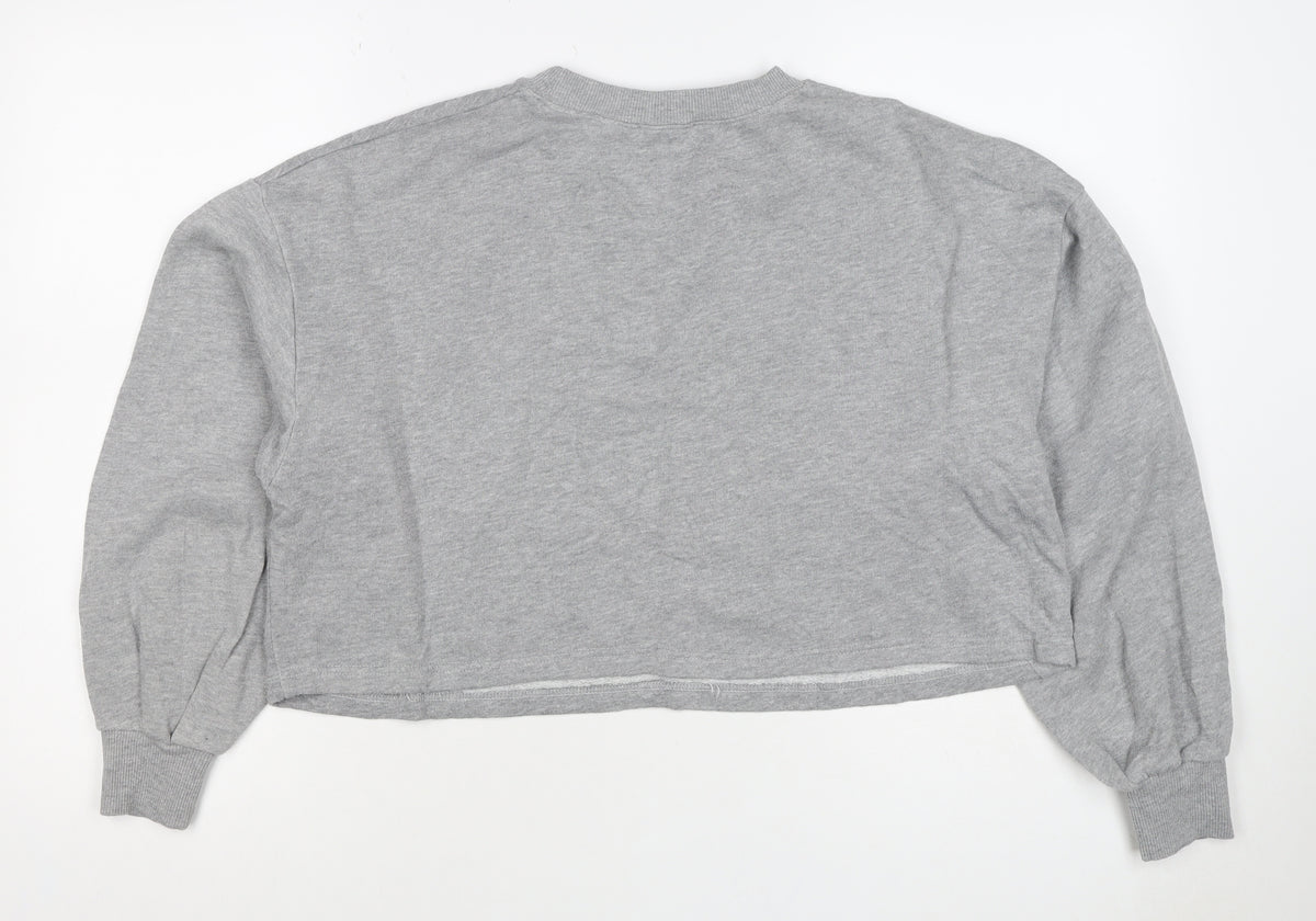 Zara Women Grey UK 8 Pullover Sweatshirt Brooklyn 1980 Graphic