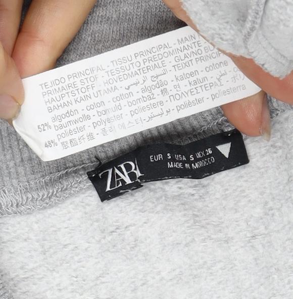 Zara Women Grey UK 8 Pullover Sweatshirt Brooklyn 1980 Graphic