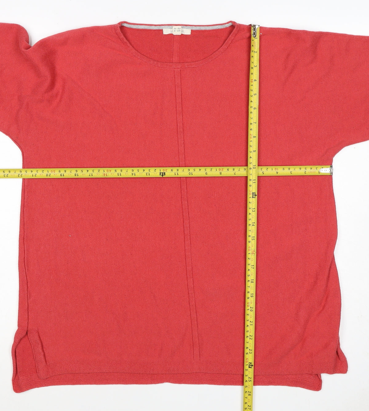 White Stuff Women Red UK 18 Cotton Blend Round Neck Relaxed Pullover