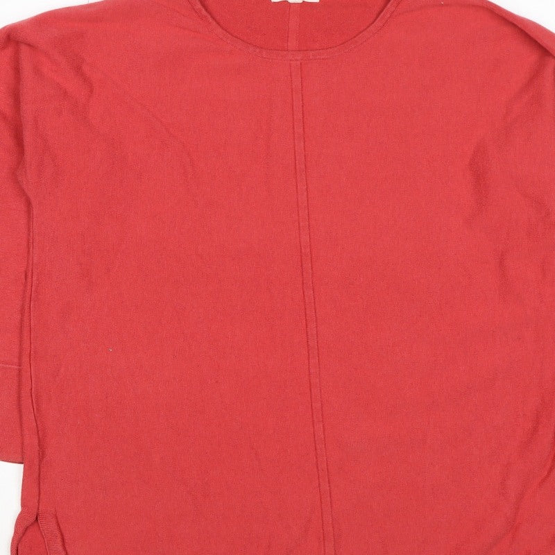 White Stuff Women Red UK 18 Cotton Blend Round Neck Relaxed Pullover