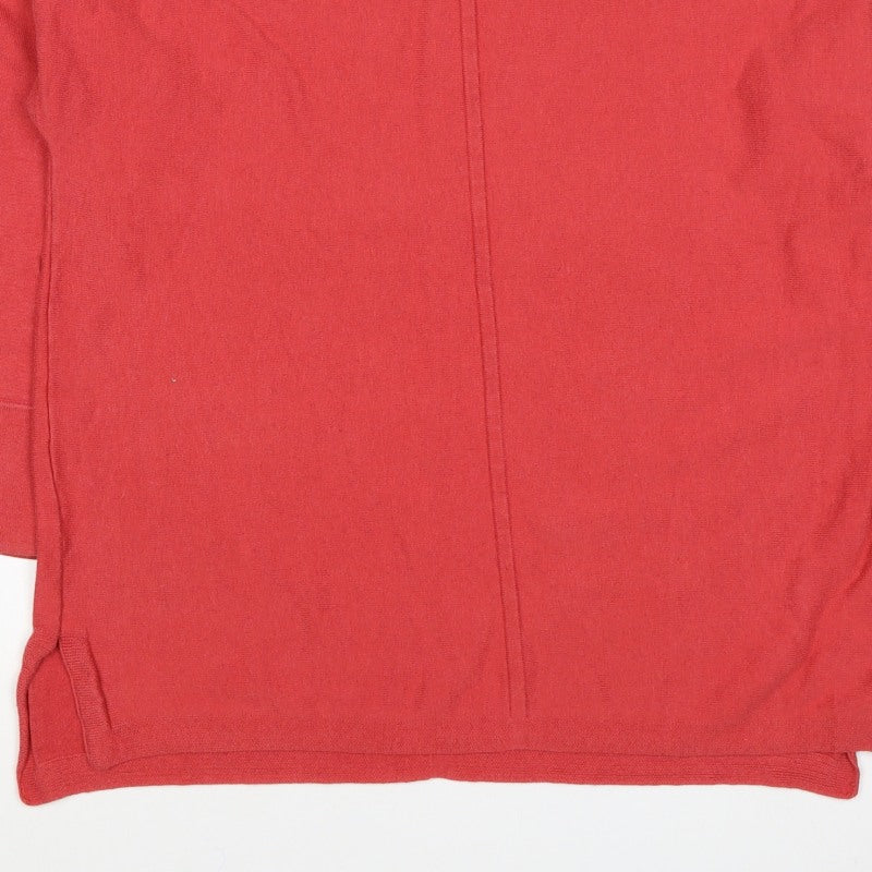 White Stuff Women Red UK 18 Cotton Blend Round Neck Relaxed Pullover