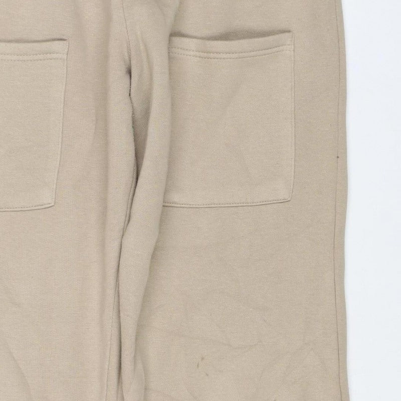 PrettyLittleThing Women Beige S Jogger Sweatpants Drawstring Pockets
