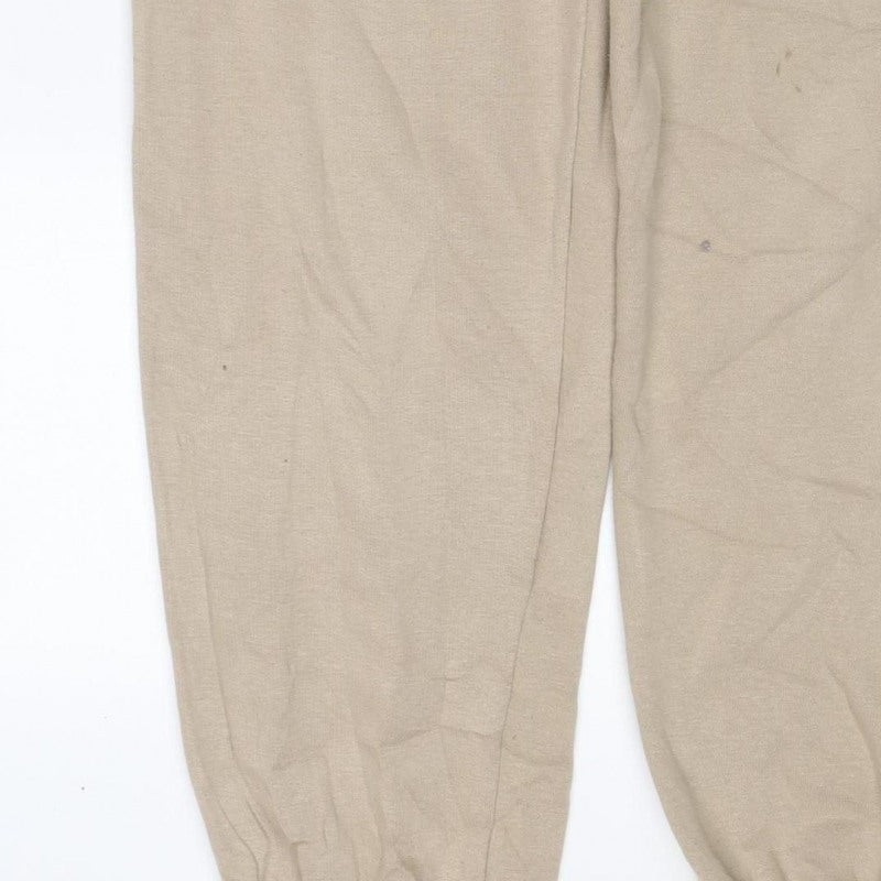 PrettyLittleThing Women Beige S Jogger Sweatpants Drawstring Pockets