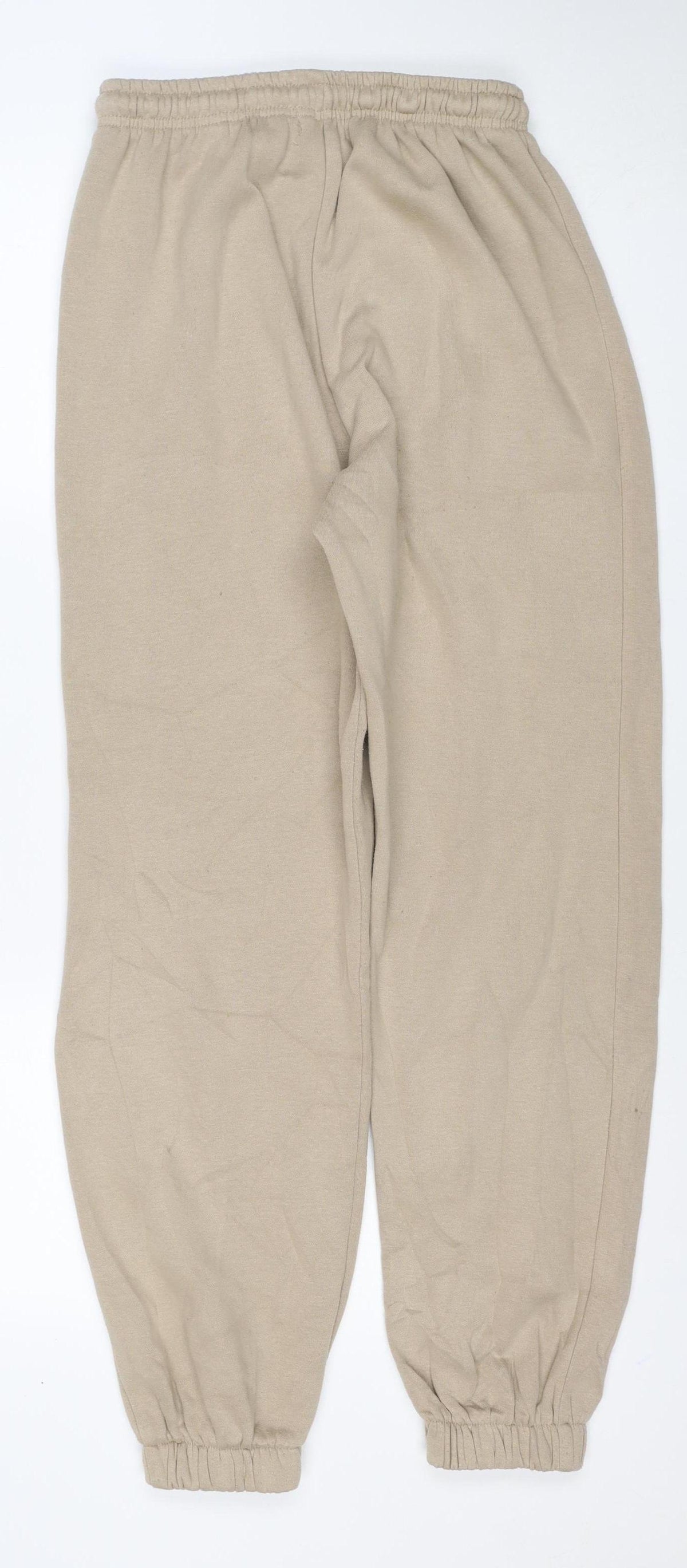 PrettyLittleThing Women Beige S Jogger Sweatpants Drawstring Pockets