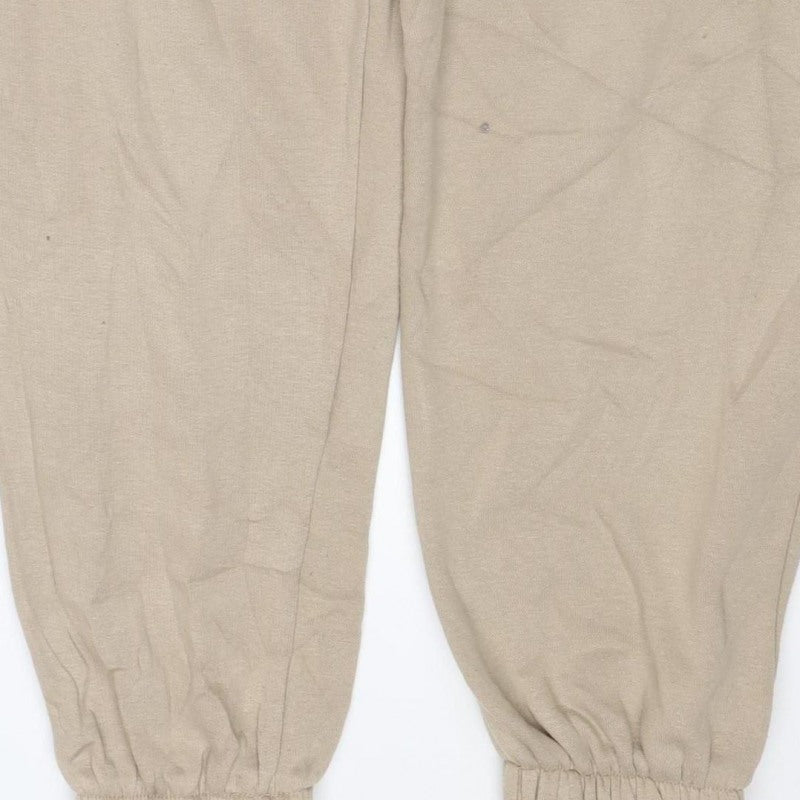 PrettyLittleThing Women Beige S Jogger Sweatpants Drawstring Pockets