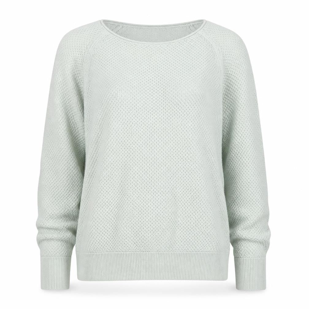 Gap Women Green M Open Knit Scoop Neck Raglan Pullover Jumper