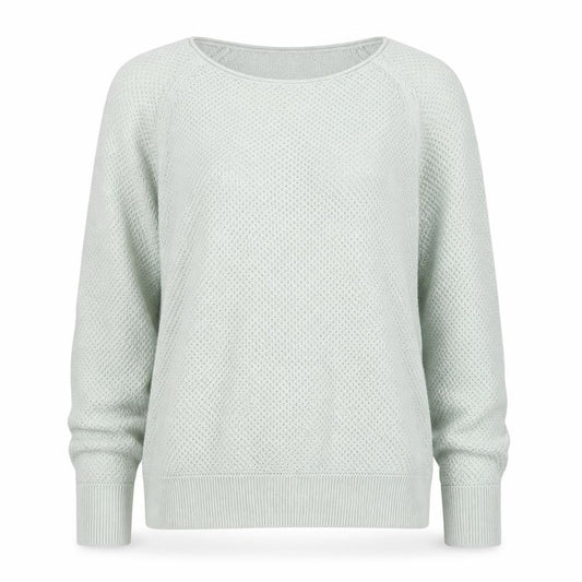 Gap Women Green M Open Knit Scoop Neck Raglan Pullover Jumper