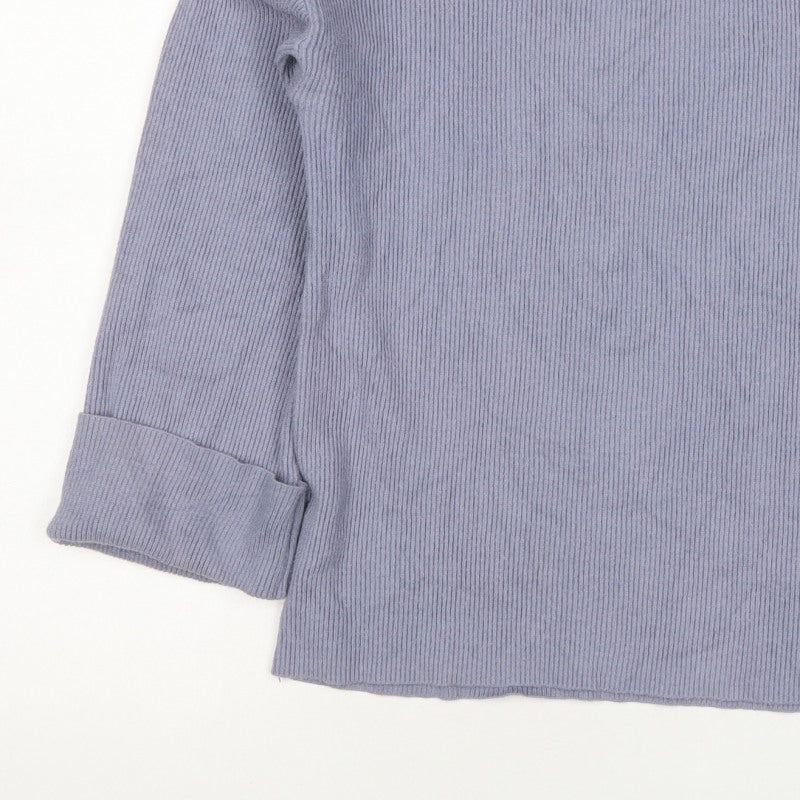 Padini Women's Purple S Ribbed Crew Neck Long Sleeve Pullover Jumper