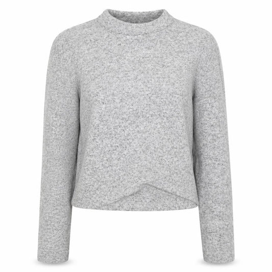Lipsy Women Grey UK 12 Mock Neck Long Sleeve Knit Pullover Jumper