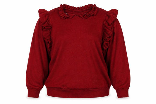 Next Women Red XL Ruffle High Neck Metallic Knit Jumper