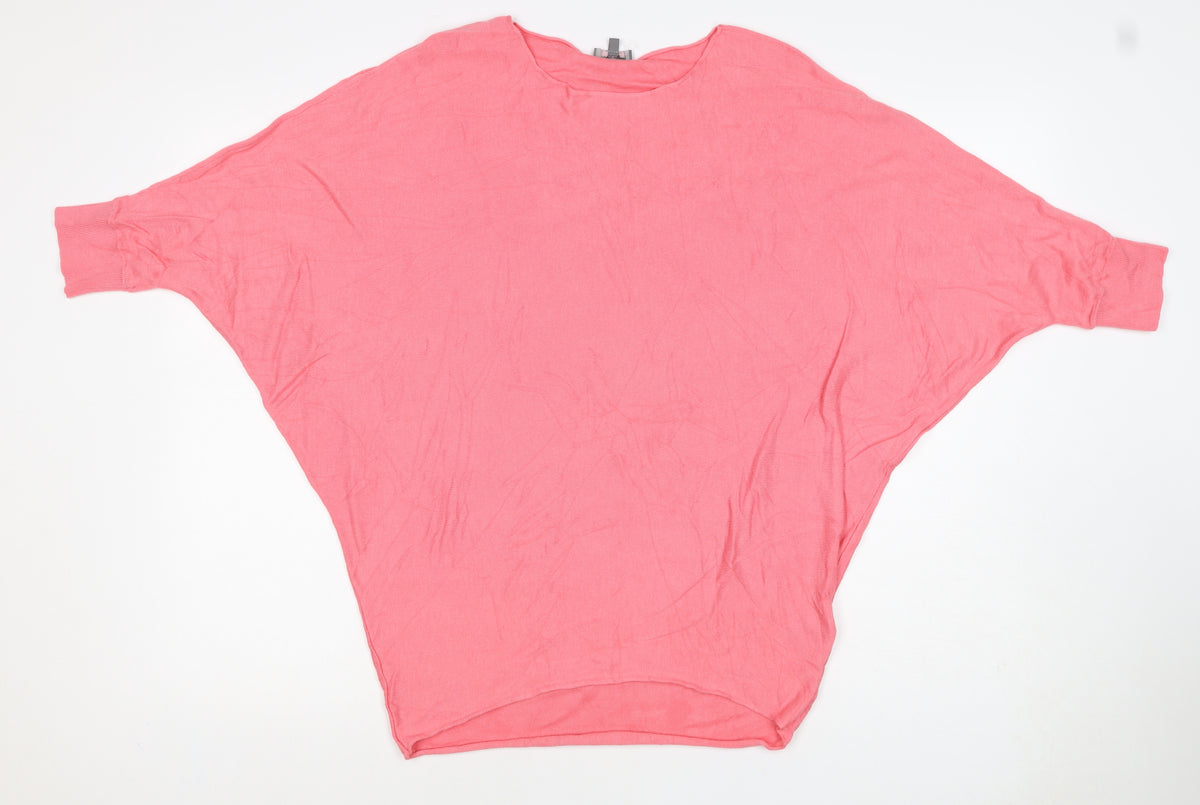 Phase Eight Women Pink S Relaxed Dolman Sleeve Knit Blouse